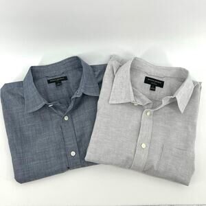Banana Republic Men's Button Down Summer Shirt Lot of 2 Size L